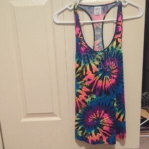 Victoria's Secret PINK Tie-Dye Racerback Tank Top - Multicolor